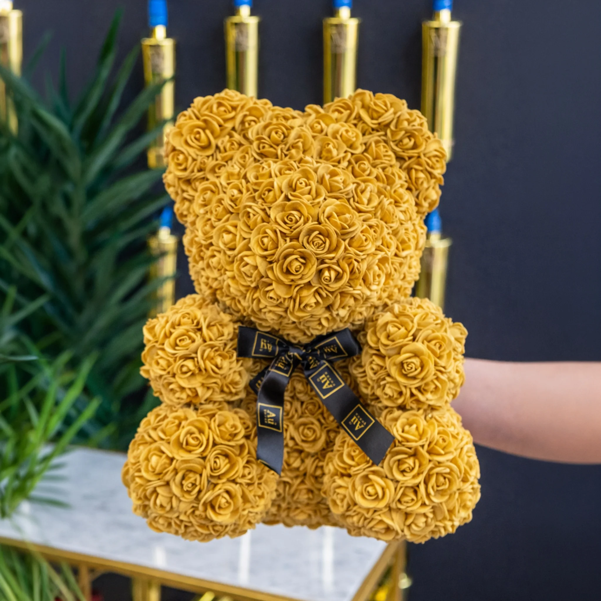 Au Gold Rose Bear - Image 2