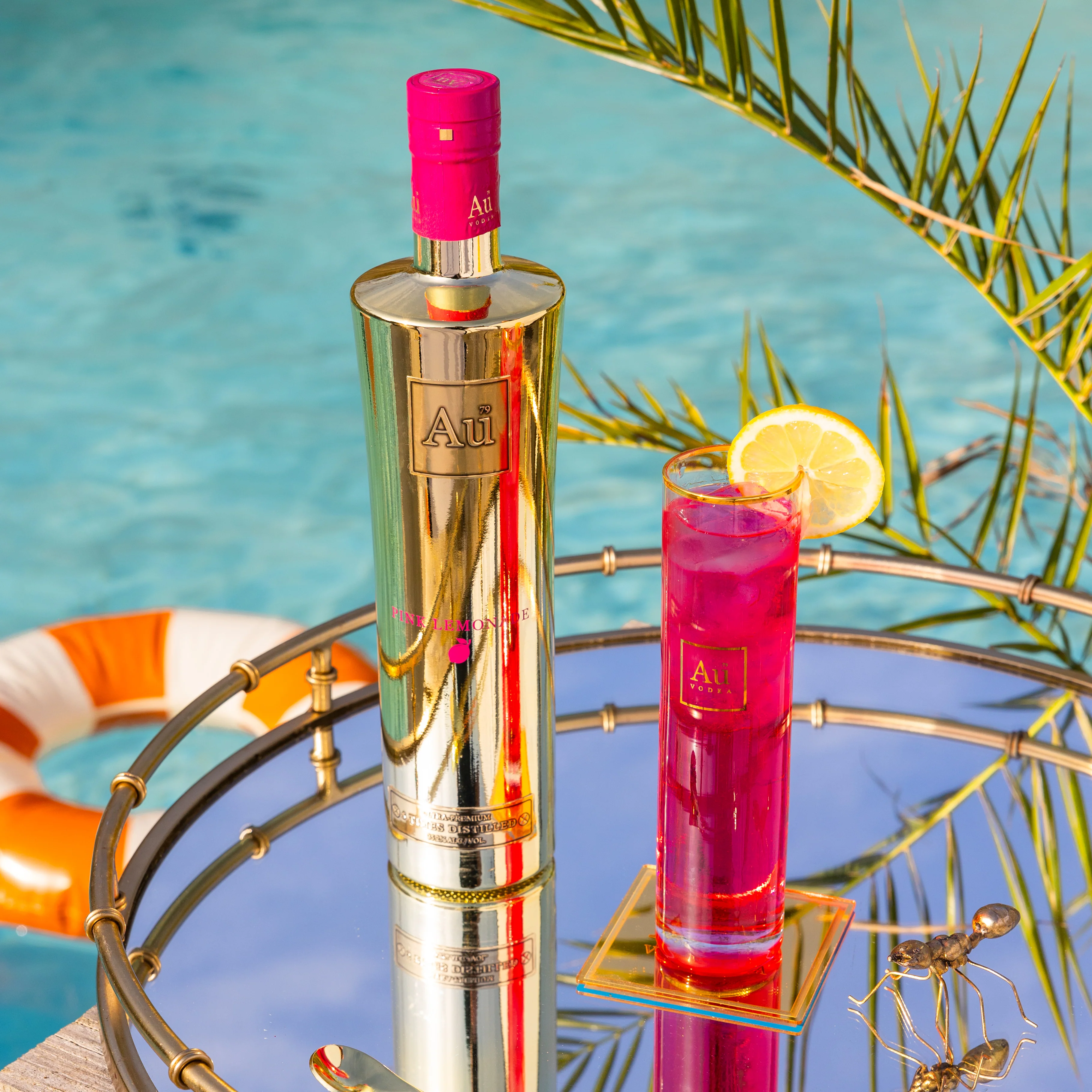 Au Vodka 750ml & Highrise Glass - Image 2