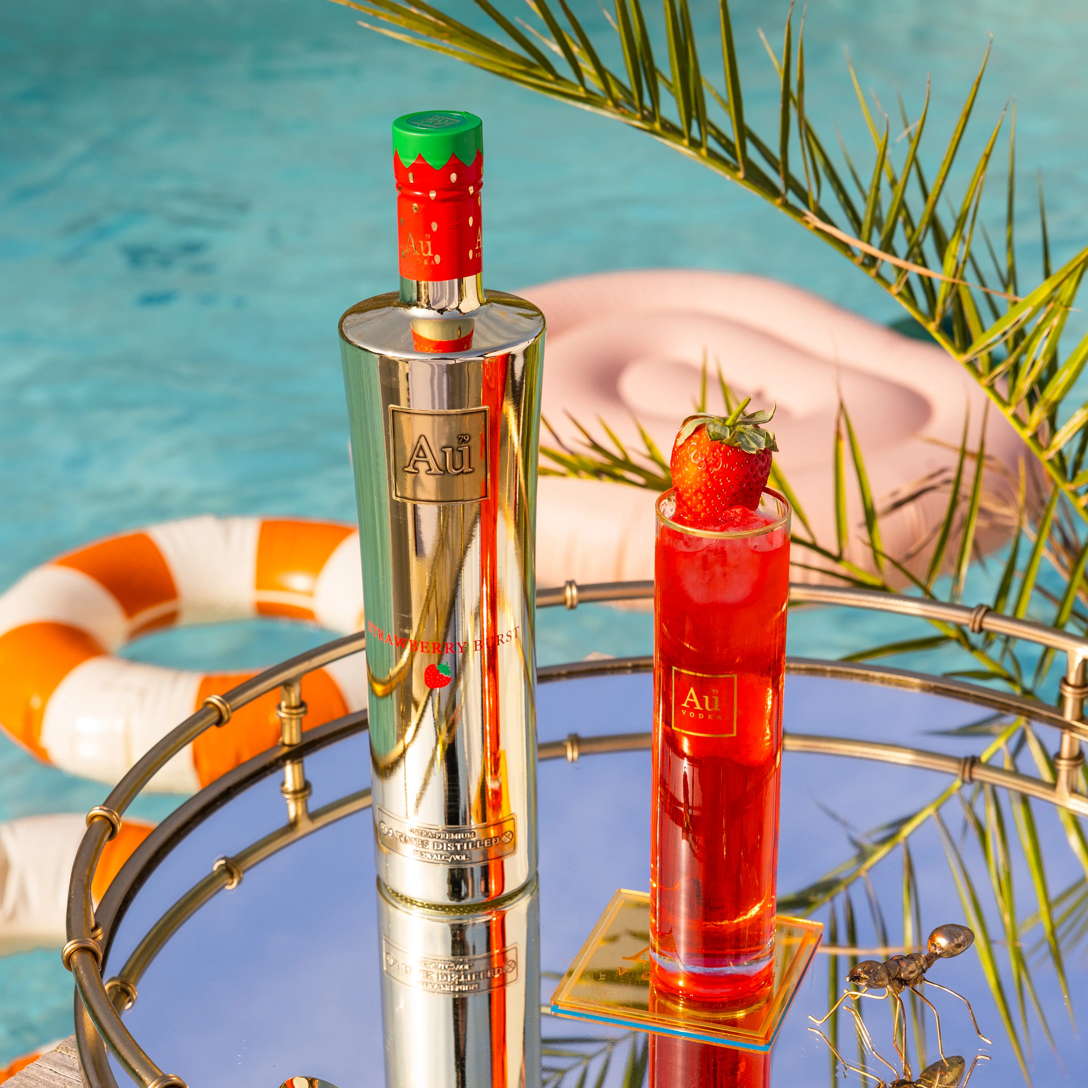 Au Vodka 750ml & Highrise Glass - Image 3