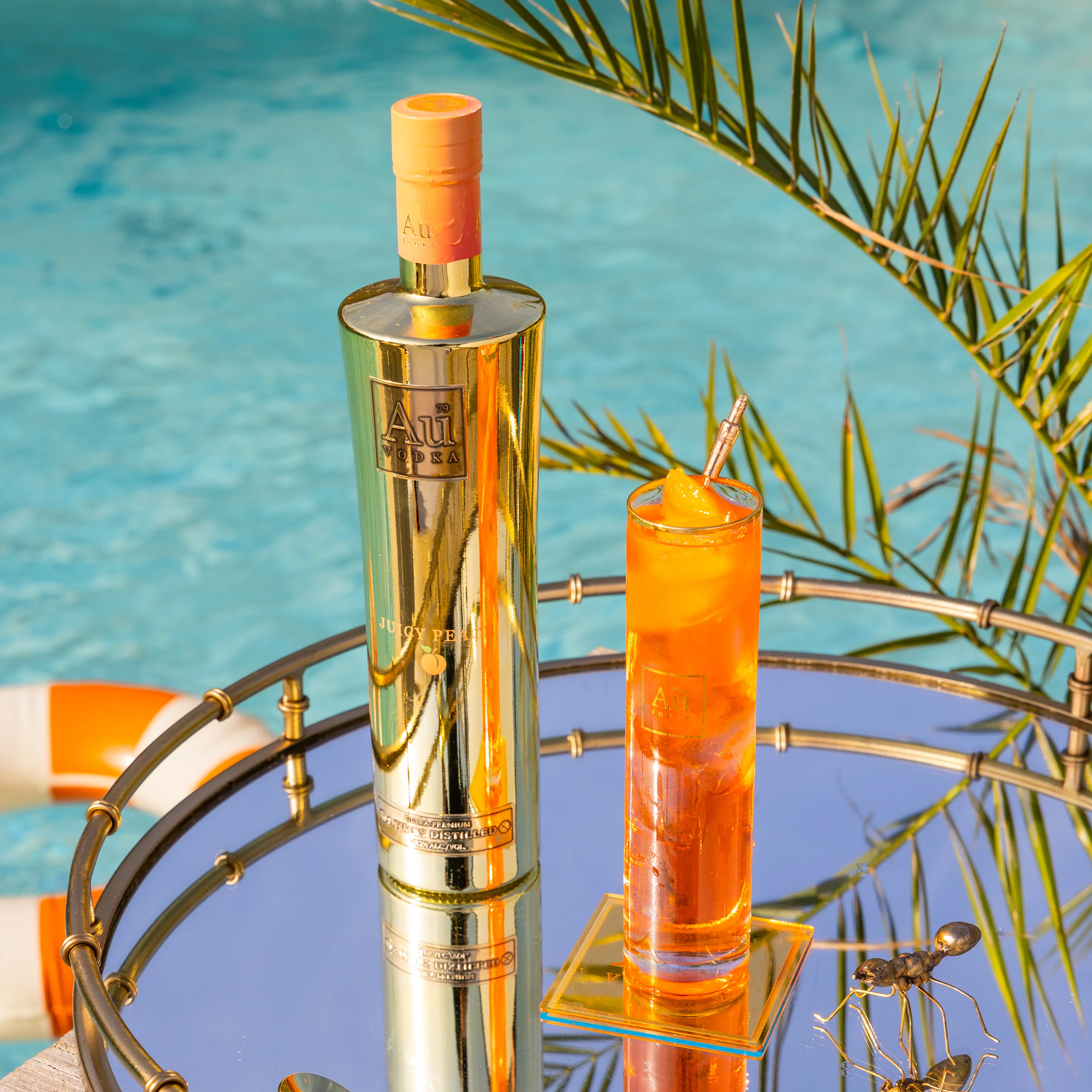 Au Vodka 750ml & Highrise Glass - Image 4