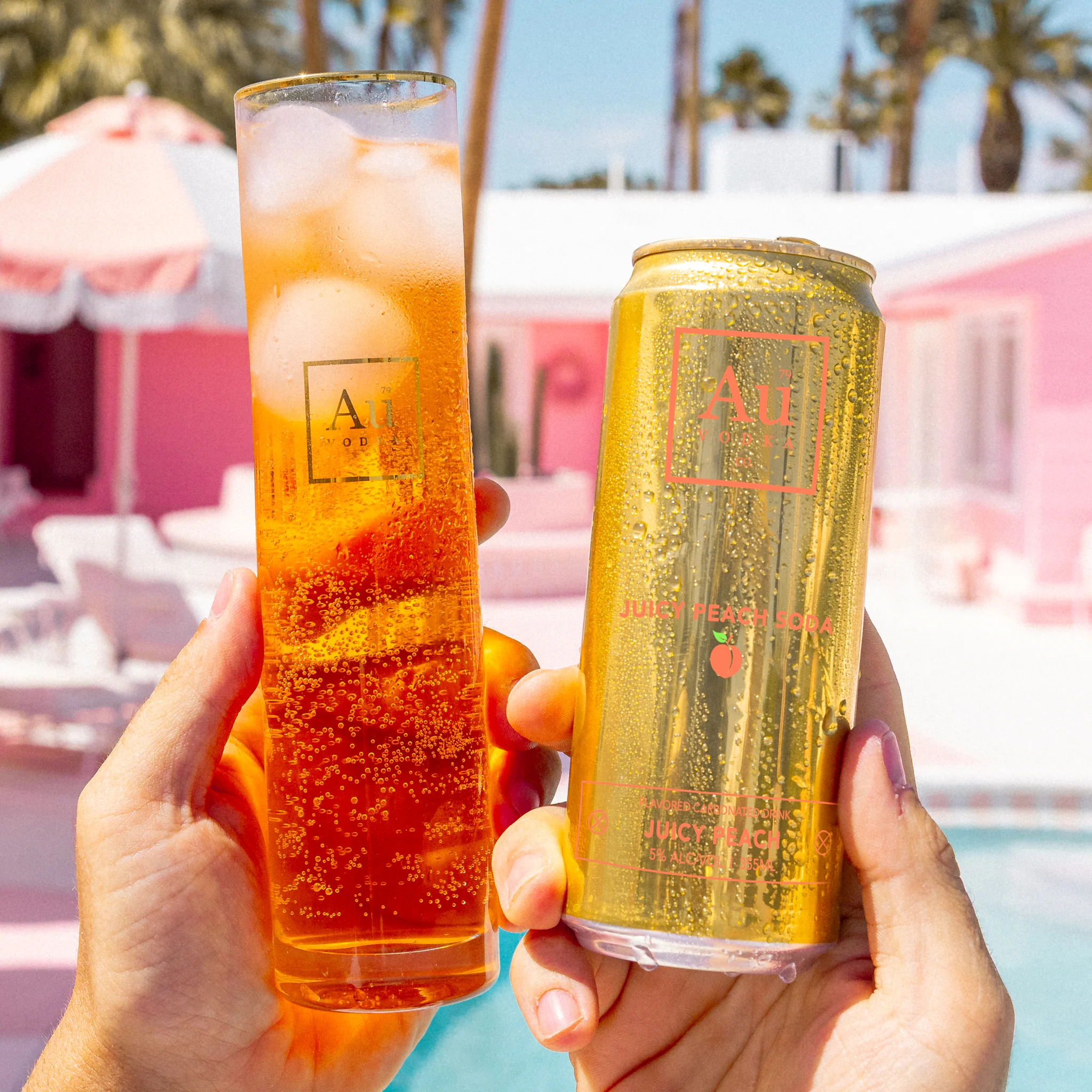 Au Vodka Juicy Peach Cocktail Cans - 24 Pack - Image 3