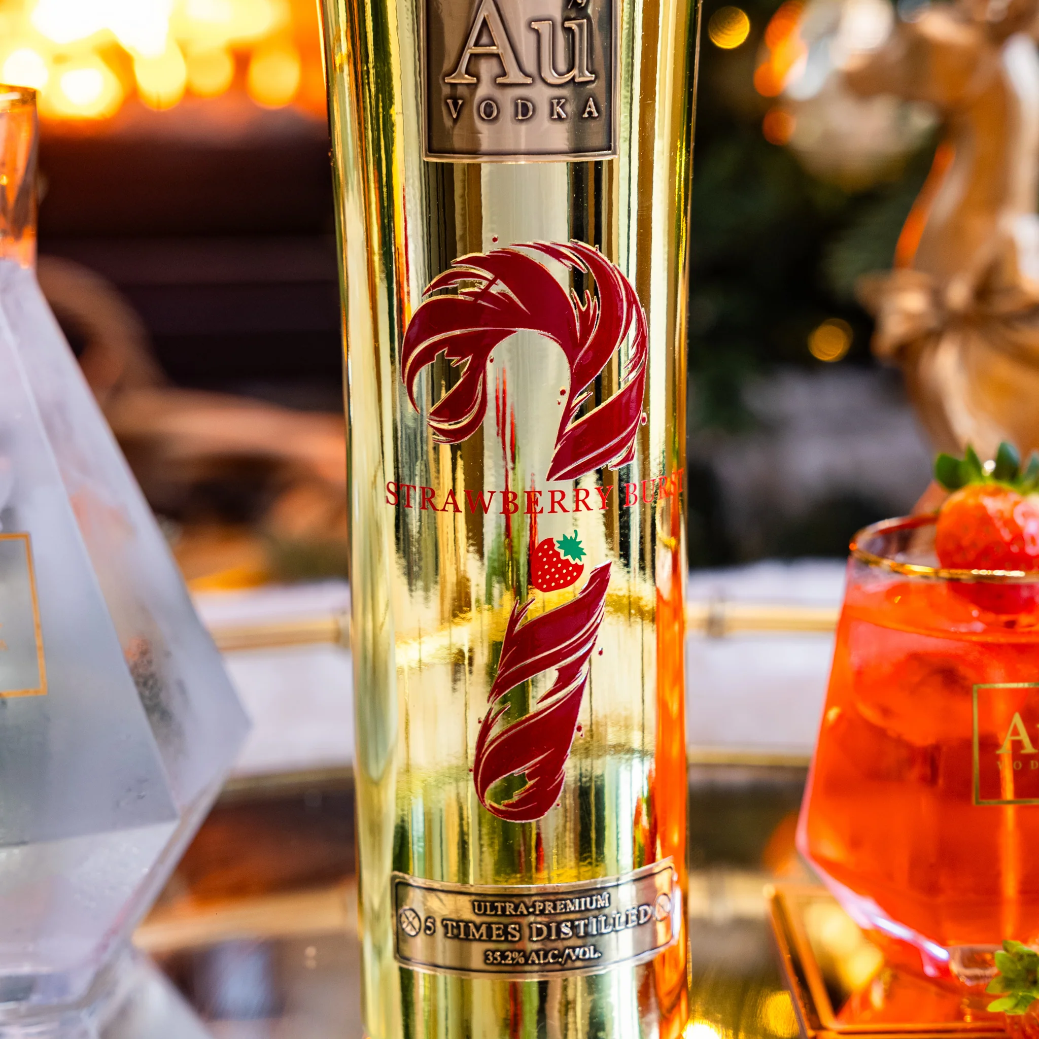 Au Vodka Christmas Edition Strawberry Burst 750ml - Image 3