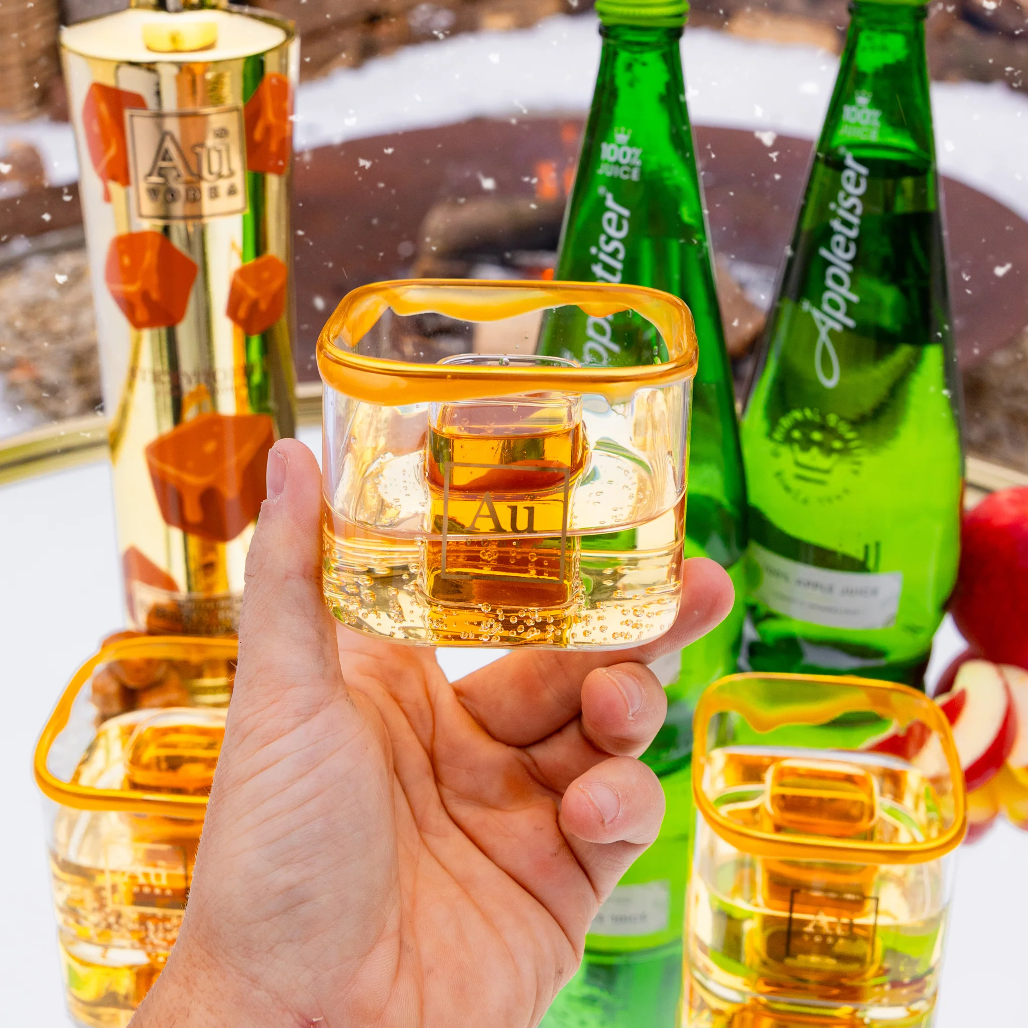 Au Vodka Sticky Toffee 700ml & 2 Bomb Shot Glasses - Image 3