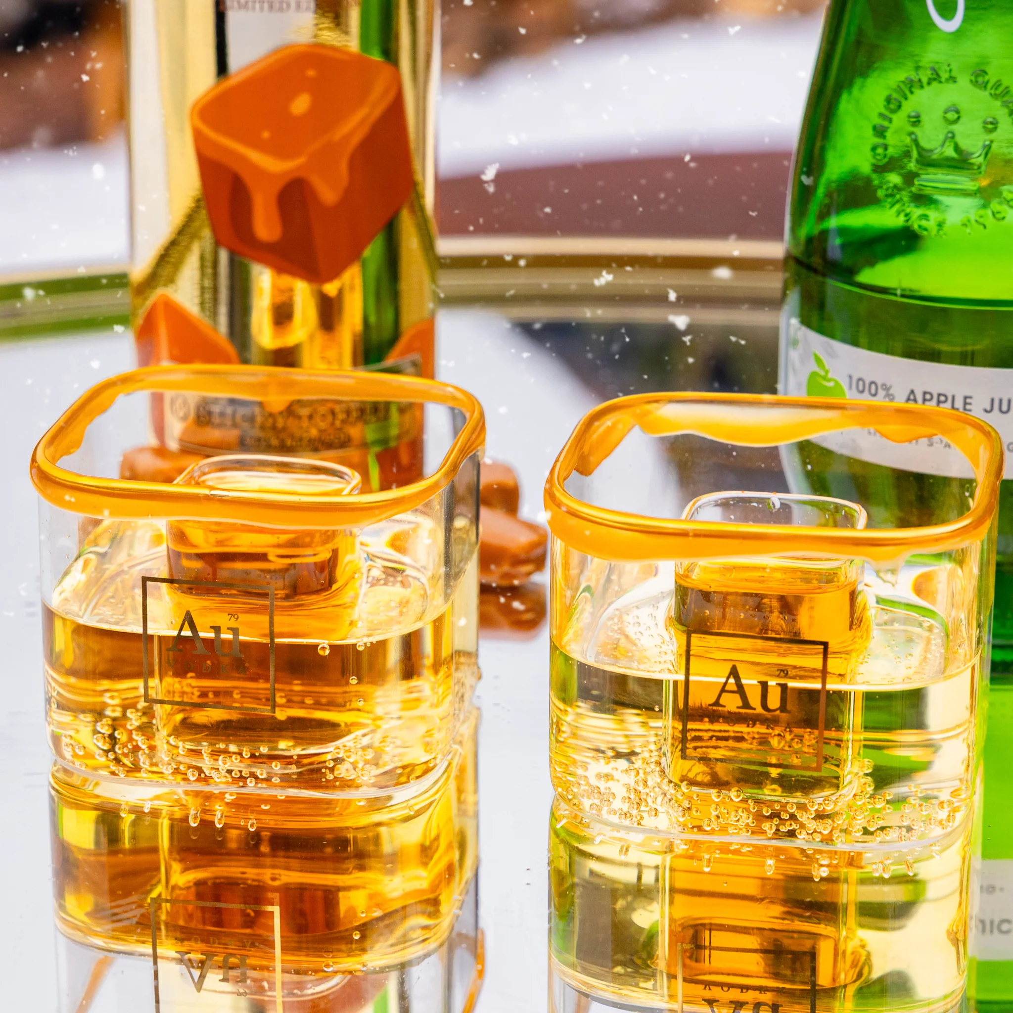 Au Vodka Sticky Toffee 700ml & 2 Bomb Shot Glasses - Image 4